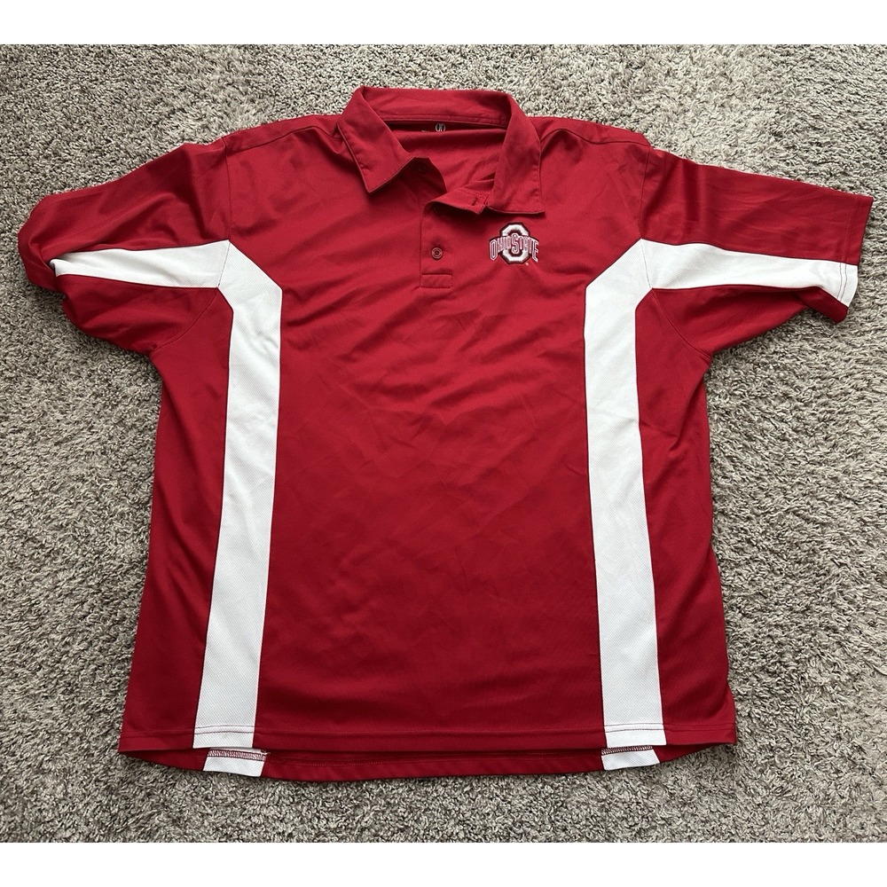 Ohio State Polo Shirt Mens XL Red Short Sleeve College Football